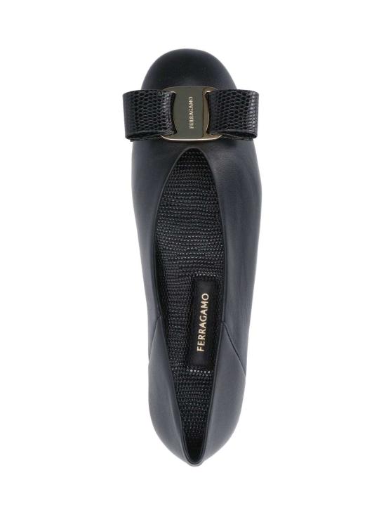 살바토레 페라가모 플랫 슈즈 페라가모 반나 발레 플랫 블랙 - SALVATORE FERRAGAMO