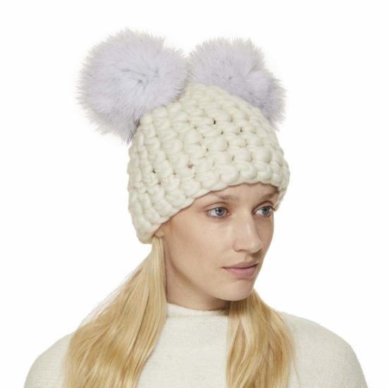  Mischa Lampert 모자 미샤 램퍼트 화이트 미키 + 화이트 XL 폼폼 - OTHER BRANDS