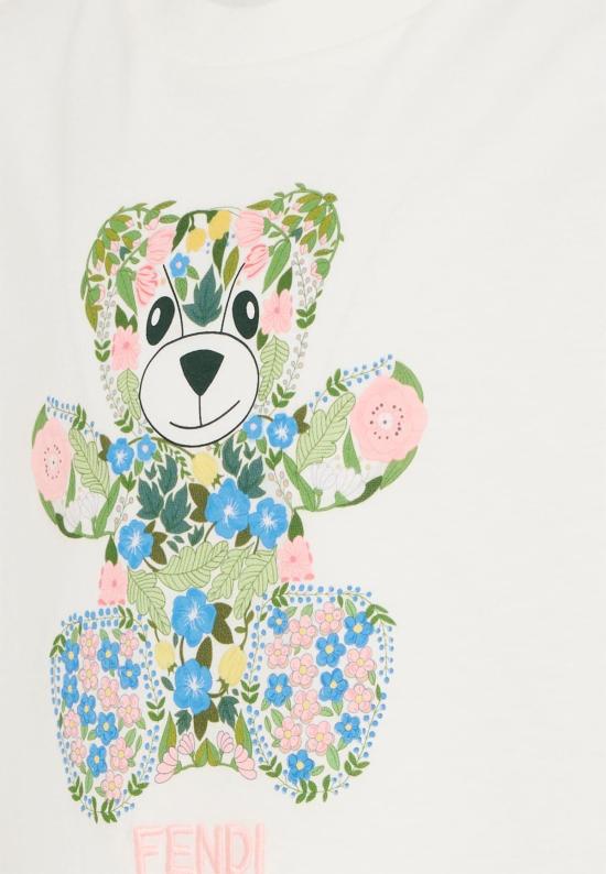  [키즈] 펜디 티셔츠 키즈 화이트 티셔츠 - FENDI