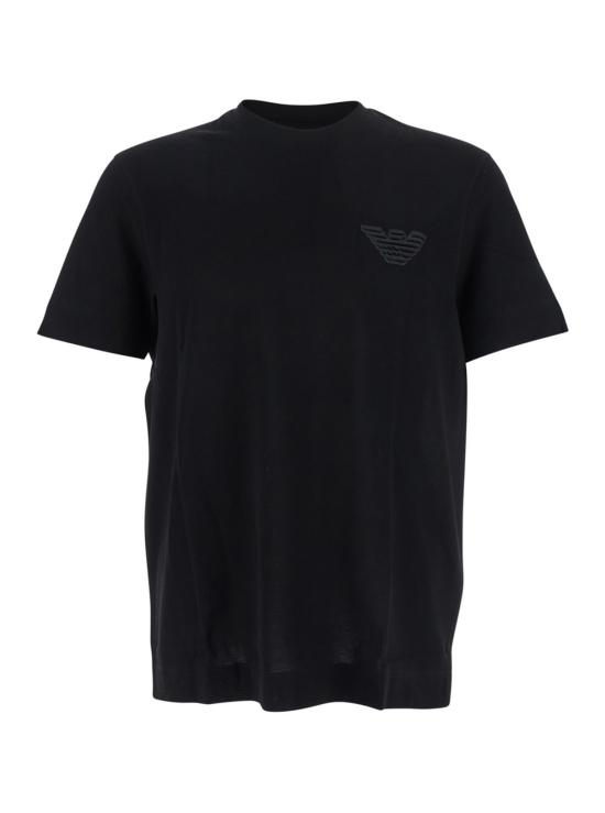  엠포리오 아르마니 반팔 티셔츠 크루넥 티셔츠 블랙