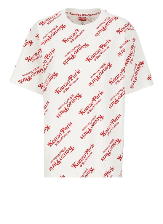  겐조 반팔 티셔츠 로고 티셔츠 화이트