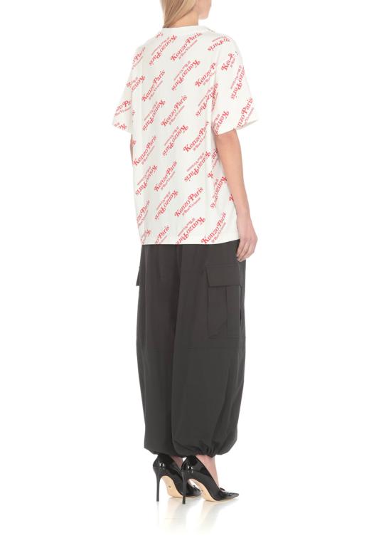  겐조 반팔 티셔츠 로고 티셔츠 화이트 - KENZO