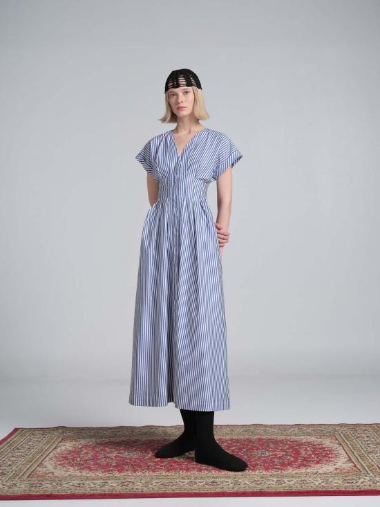  Kika Vargas 롱 원피스 키카 바르가스 치게 드레스 블루/화이트