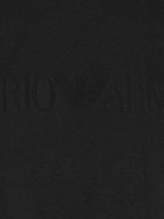  엠포리오 아르마니 반팔 티셔츠 로고 티셔츠 블랙 - EMPORIO ARMANI