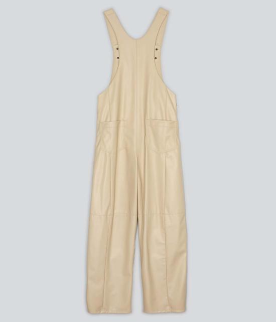  사야카 다비스 뉴욕 점프수트 사야카 데이비스 뉴욕 비건 가죽 커버올 라이트 베이지 - SAYAKA DAVIS NEW YORK