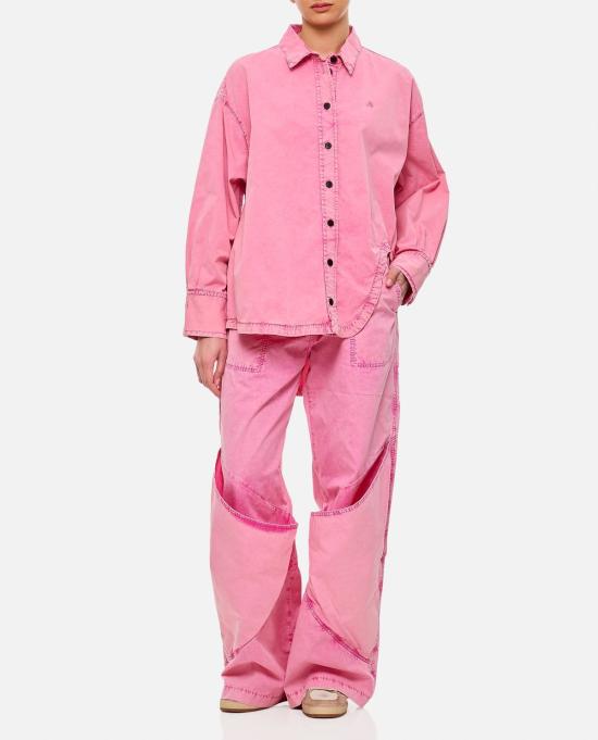  디 아티코 스트레이트 팬츠 아티코 핑크 롱 팬츠 - THE ATTICO