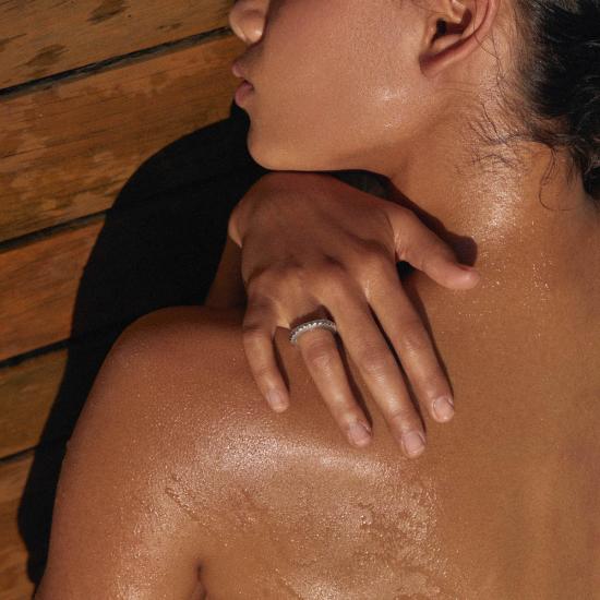  밍유왕 반지 밍위 왕 코일 링 로듐 - MING YU WANG