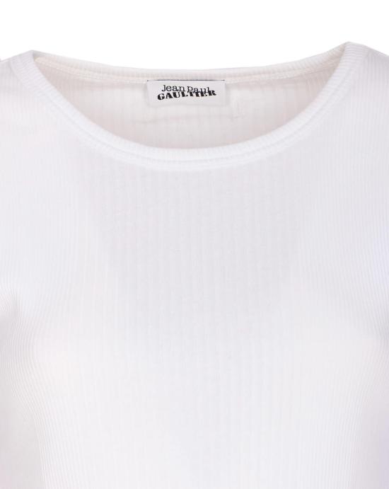  장 폴 고티에 민소매 티셔츠 란제리 가터 탱크탑 화이트 - JEAN PAUL GAULTIER