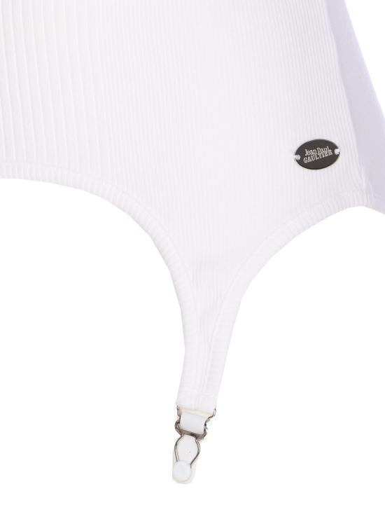  장 폴 고티에 민소매 티셔츠 란제리 가터 탱크탑 화이트 - JEAN PAUL GAULTIER