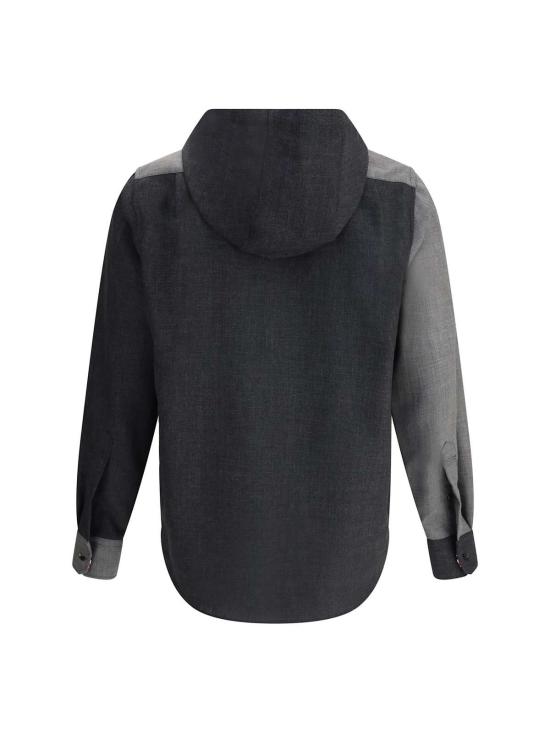  톰브라운 자켓 톰 브라운 후드 셔츠 재킷 - THOM BROWNE