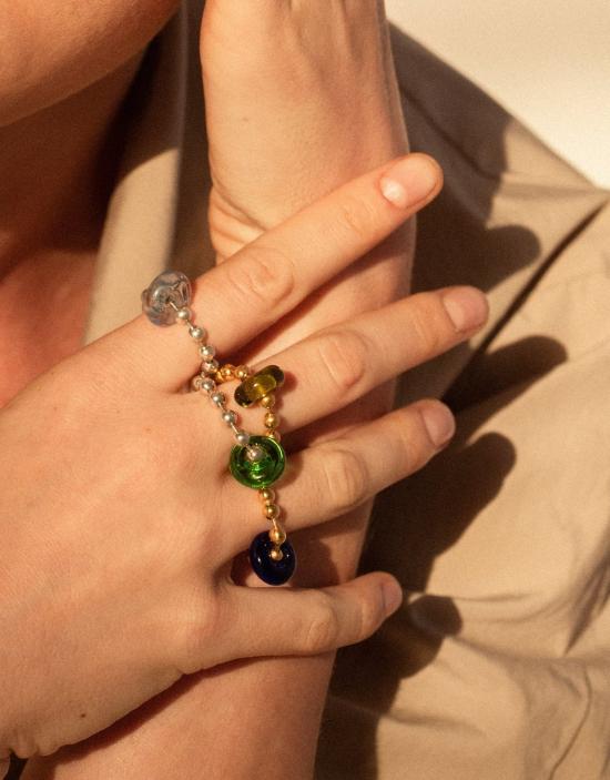  클레드 반지 도넛 볼 링 골드 - CLED