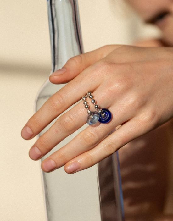  클레드 반지 도넛 볼 링 골드 - CLED