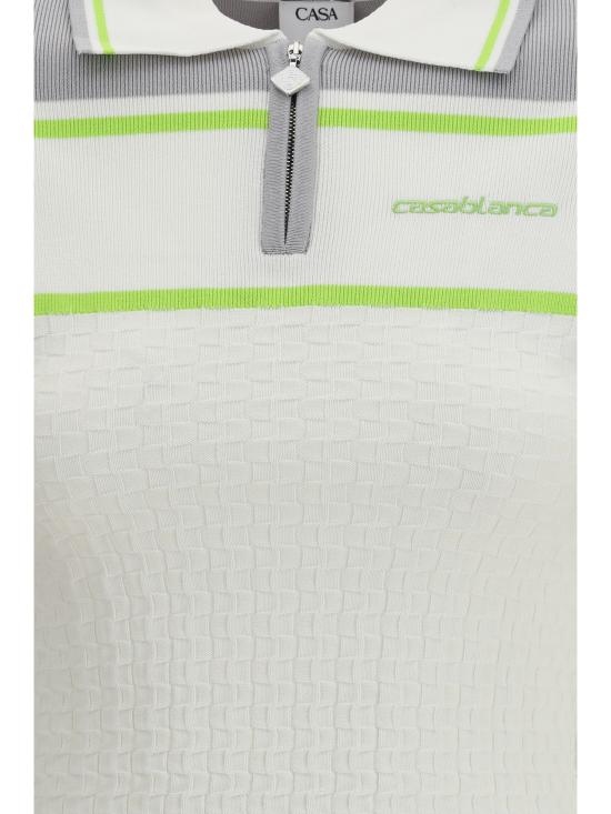 26SS 카사블랑카 폴로 티셔츠 WSP26KW124701 WHITE - CASABLANCA