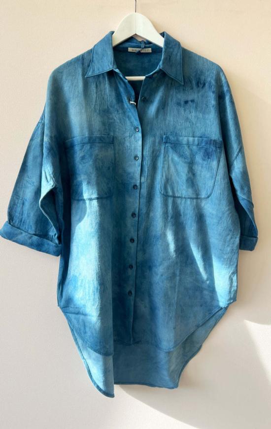  11.11 ELEVEN ELEVEN 데님 셔츠 1111 일레븐 일레븐 워시드 페인터스 셔츠 인디고 - 11.11 ELEVEN ELEVEN