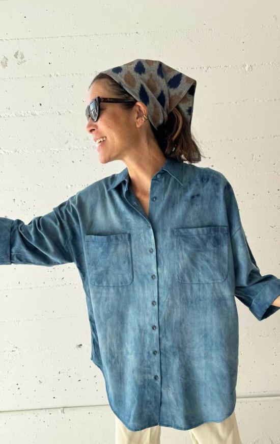  11.11 ELEVEN ELEVEN 데님 셔츠 1111 일레븐 일레븐 워시드 페인터스 셔츠 인디고 - OTHER BRANDS