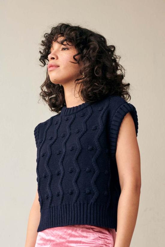  지지 니트웨어 베스트 버블 - GIGI KNITWEAR