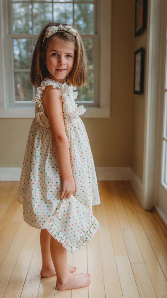  [키즈] Piper&Cloth 크로스백 파이퍼앤클로스 키즈 하트 지퍼 파우치, 러브 인 블룸 - PIPER&CLOTH