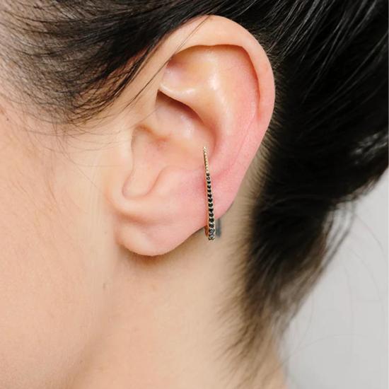  메티에 주얼리 이어링 싱글 롱 스키니 포인트 허기 - METIER JEWELRY