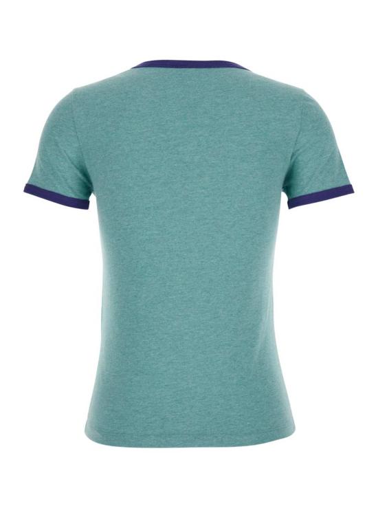  끌로에 반팔 티셔츠 크루넥 로고 티셔츠 그린 - CHLOE