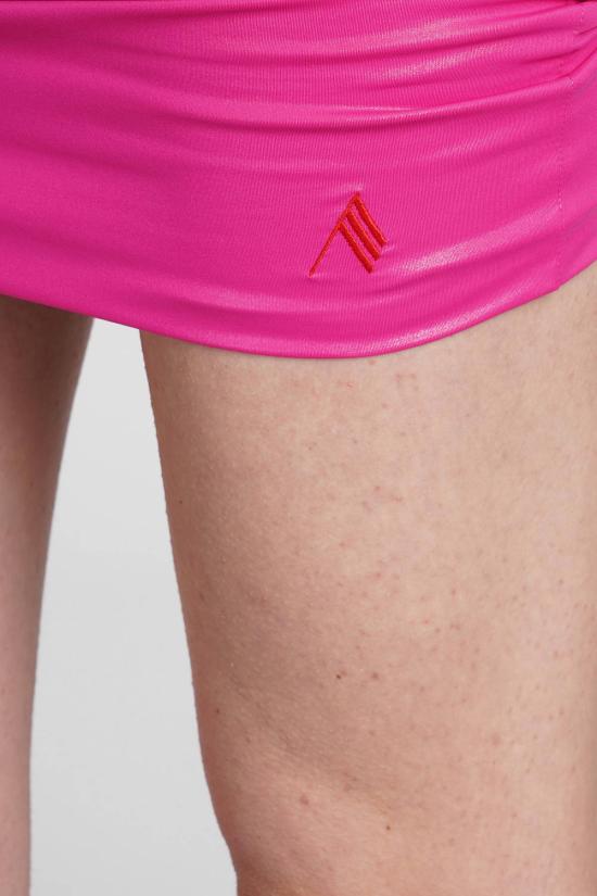  디 아티코 숏 스커트 아티코 스트레치 나일론 미니 스커트 - THE ATTICO