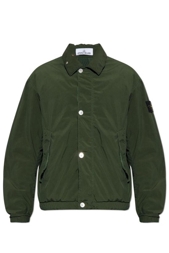  스톤 아일랜드 자켓 로고 패치 재킷 (녹색)