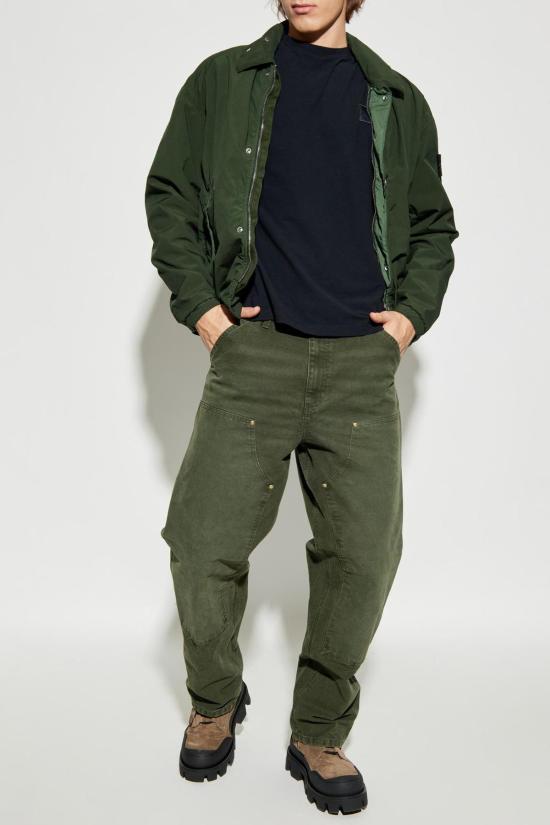  스톤 아일랜드 자켓 로고 패치 재킷 (녹색) - STONE ISLAND