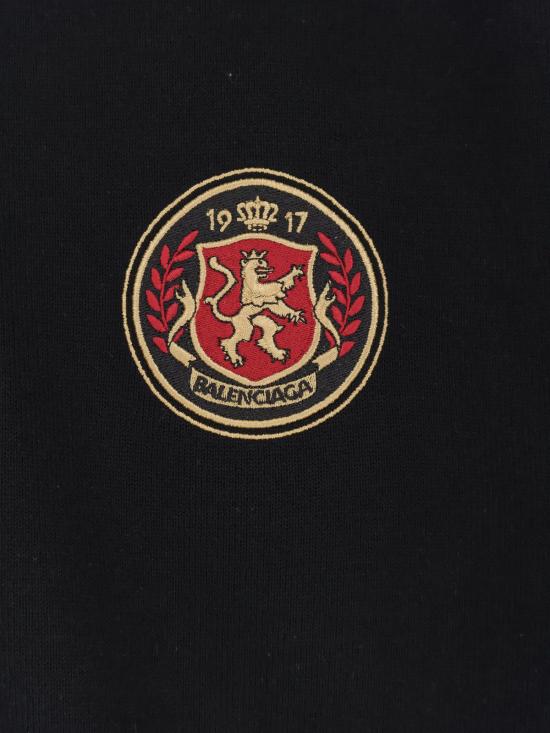  발렌시아가 스웨터 로고 앞면 코튼  (블랙) - BALENCIAGA