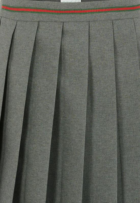  [키즈] 구찌 스커트 아동용 웹 디테일  (회색) - GUCCI
