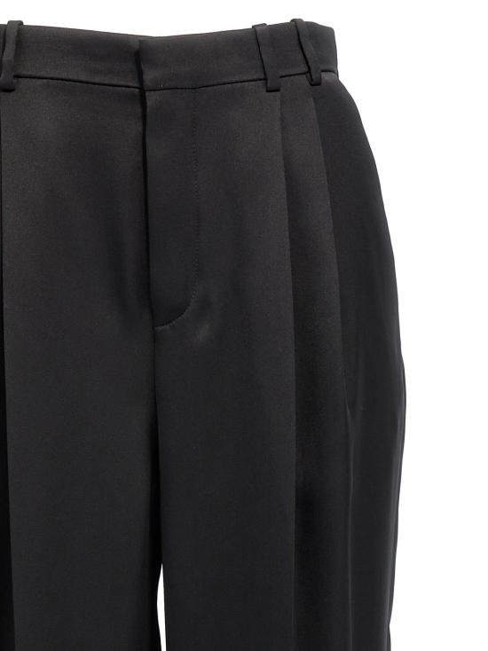 생로랑 스트레이트 팬츠 생 로랑 새틴 팬츠 블랙 - SAINT LAURENT