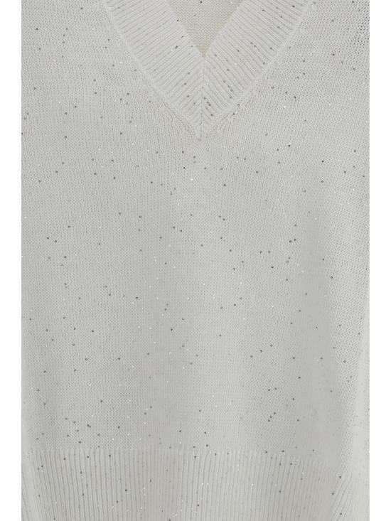 26SS 브루넬로 쿠치넬리 스웨터 MDT746412 C159 WHITE - BRUNELLO CUCINELLI