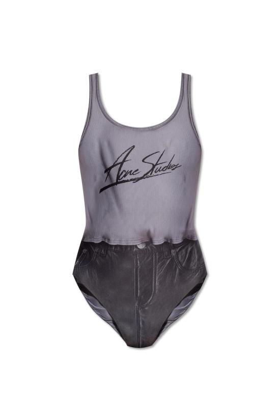  아크네 스튜디오 원피스 수영복 트롱프뢰유 수영복 블랙