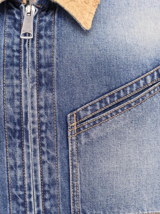  알렉산더 맥퀸 데님 자켓 블루 재킷, 클래식 칼라 데님 재킷 - ALEXANDER MCQUEEN