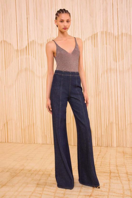  울라 존슨 데님 팬츠 비앙카 와이드 레그 심드 진 티그리스