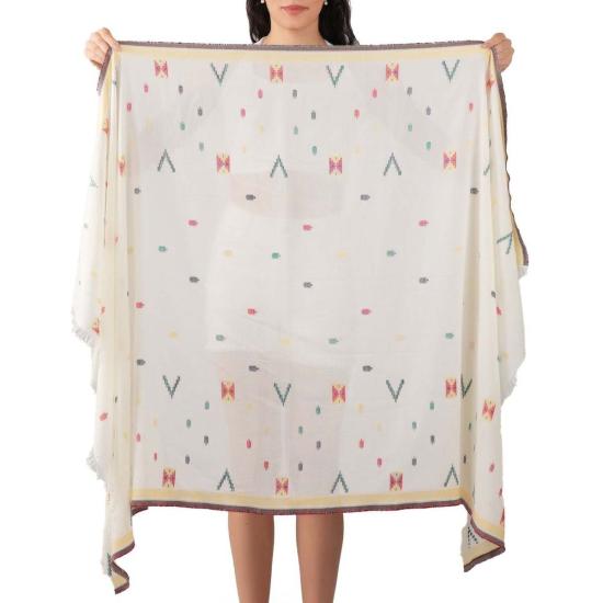  Vismaya 머플러/스카프 비스마야 픽셀 우븐 코튼 스카프 아이보리 - OTHER BRANDS