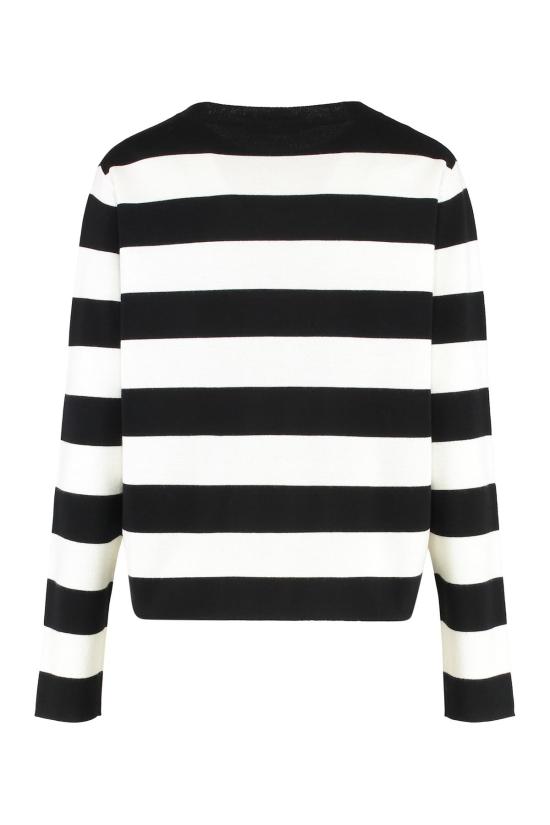  막스마라 스웨터 Max Mara Viterbo 버진 울  Bianco Nero - MAX MARA