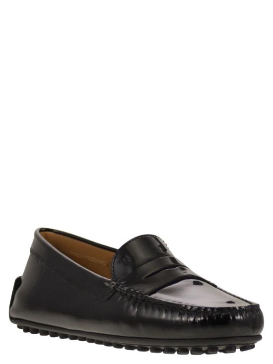  토즈 로퍼 시티 고미노 모카신 블랙 - TODS