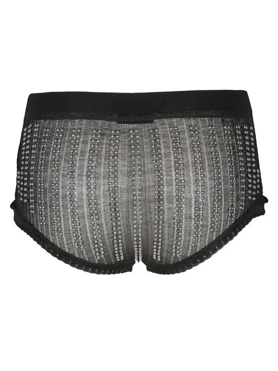  파코라반 팬티 라반 블랙 니트 하이웨이스트 스터드 브리프 - PACO RABANNE