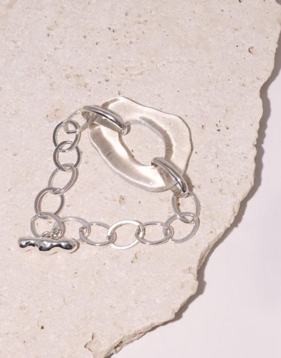  Cled 바디 주얼리 클레드 하이 타이드 타원형 체인 팔찌 스털링 실버 - OTHER BRANDS