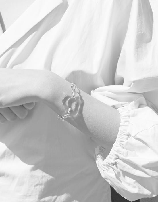  클레드 바디 주얼리 하이 타이드 타원형 체인 팔찌 스털링 실버 - CLED