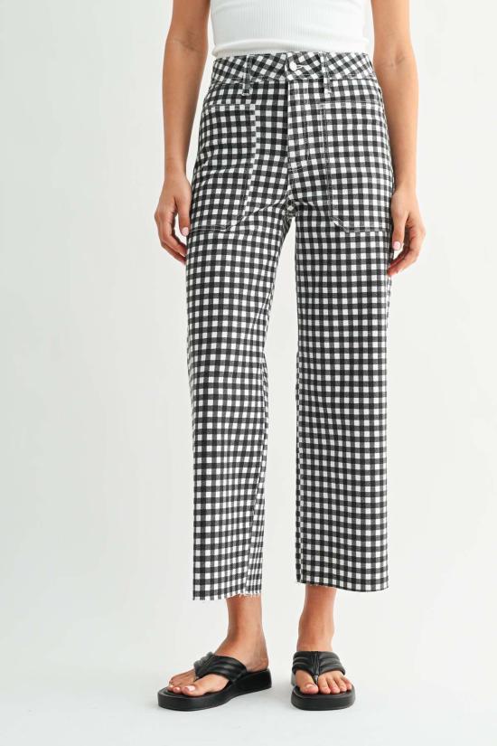  저스트 블랙 데님 데님 팬츠 네이비 와이드 레그