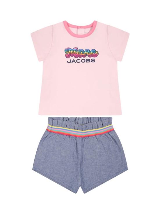  [키즈] 마크제이콥스 쇼츠/버뮤다 마크 제이콥스 아동용 로고 티셔츠 및 반바지 세트 (멀티컬러)