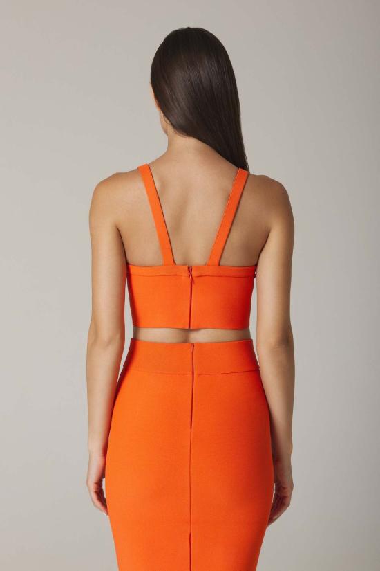  산티클레르 민소매 티셔츠 산티클러 아만다 니트 브라렛 버밀리온 - SANTICLER