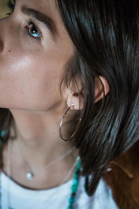  시에라 윈터 주얼리 이어링 하이 눈 후프  스털링 실버 - SIERRA WINTER JEWELRY