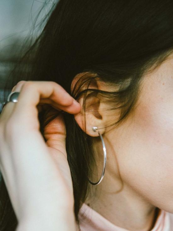  시에라 윈터 주얼리 이어링 하이 눈 후프  스털링 실버 - SIERRA WINTER JEWELRY