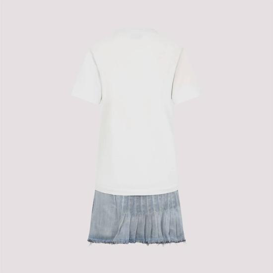  발렌시아가 숏 원피스 레이어드 미니 드레스 라이트 블루 - BALENCIAGA