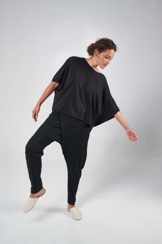  ARRA 스트레이트 팬츠 아라 셀룰로오스 원단 슬랙 팬츠 블랙 - OTHER BRANDS