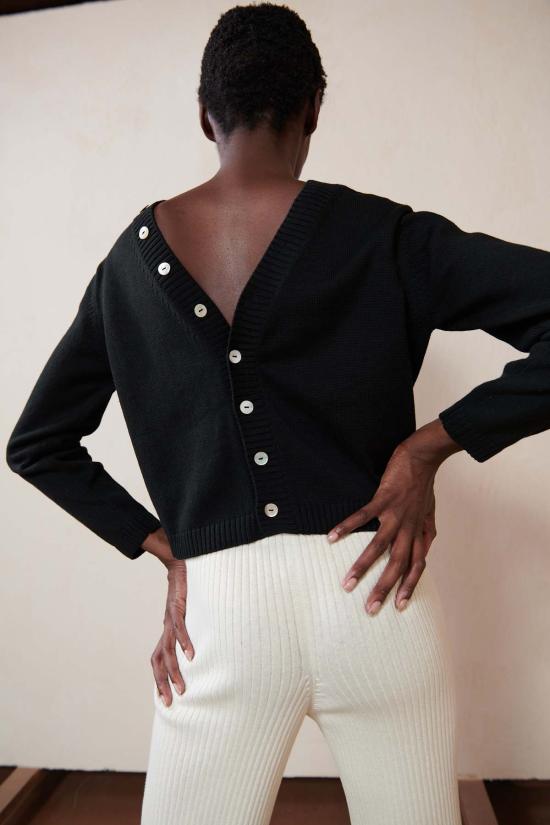  마리아 스탠리 가디건 버튼 카디 느와르 - MARIA STANLEY