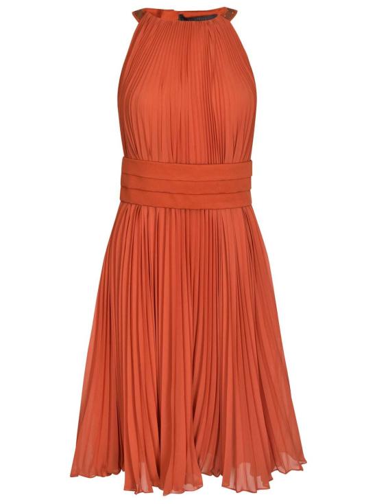  막스마라 미디 원피스 막스 마라 골레나 플리츠 드레스 러스트
