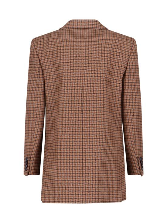  끌로에 수트 자켓 테일러드 더블 브레스트 블레이저 브라운 - CHLOE