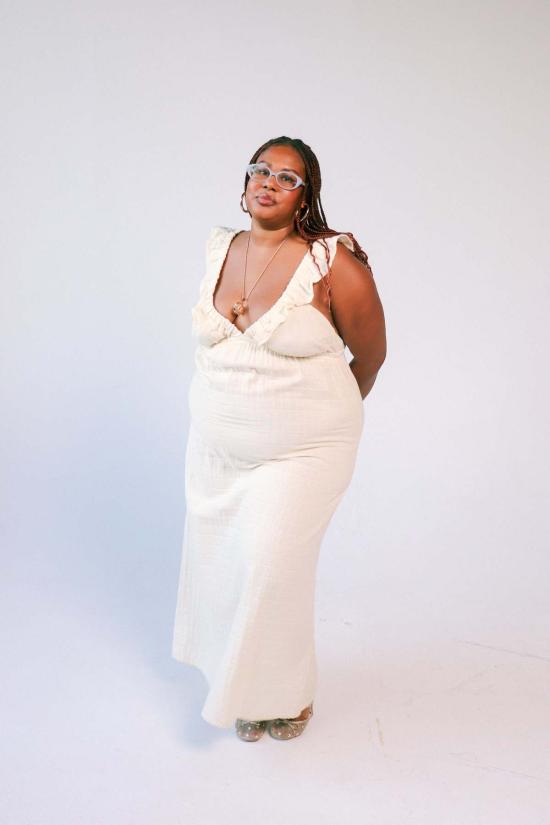  harly jae 롱 원피스 할리 재 밀로스 드레스 내추럴 체크 - OTHER BRANDS